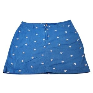 Blue Skort with Butterfly Print